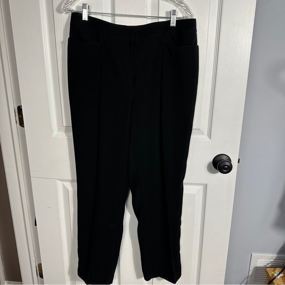 Carlisle black career pants, no size tag, pockets, front seam, spring - Picture 1 of 7